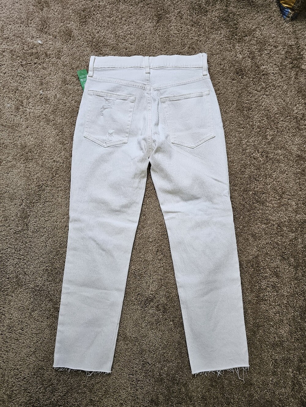 GAP Women's High-Rise Ivory Straight Leg Jeans - Picture 11 of 13